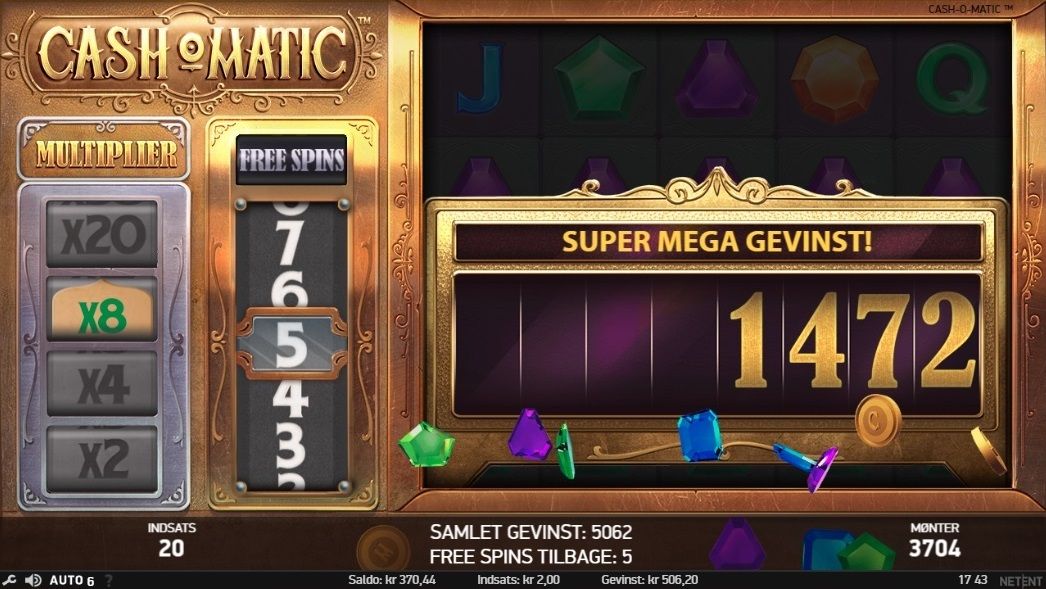 Скриншот слота Cash-O-Matic от NetEnt