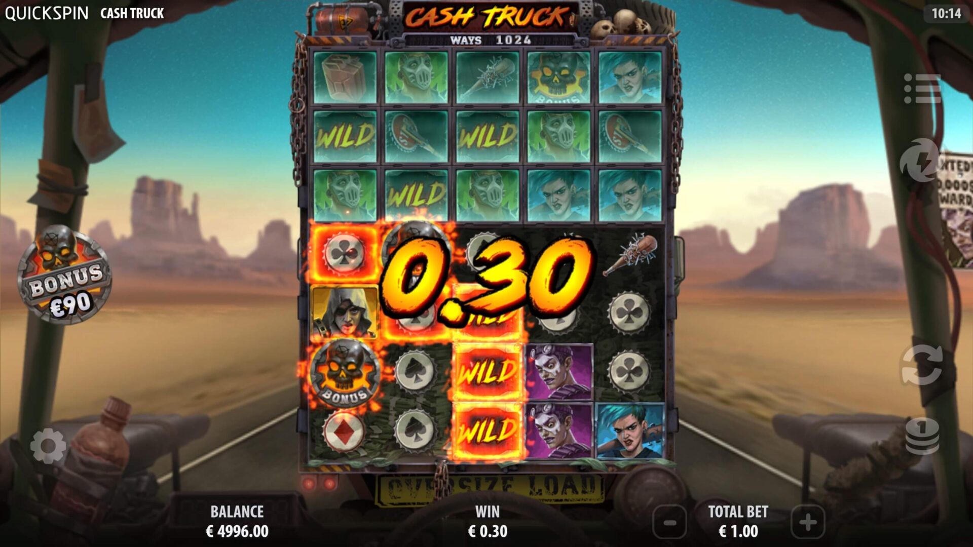 Скриншот слота Cash Truck от Endorphina