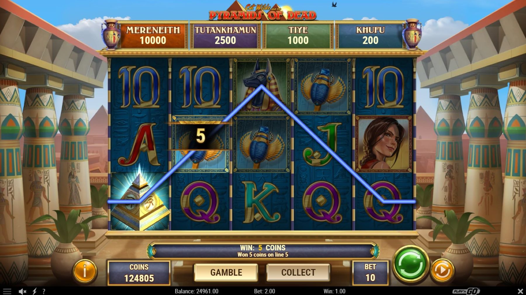 Скриншот слота Cat Wild and The Pyramids of Dead от Slot Factory