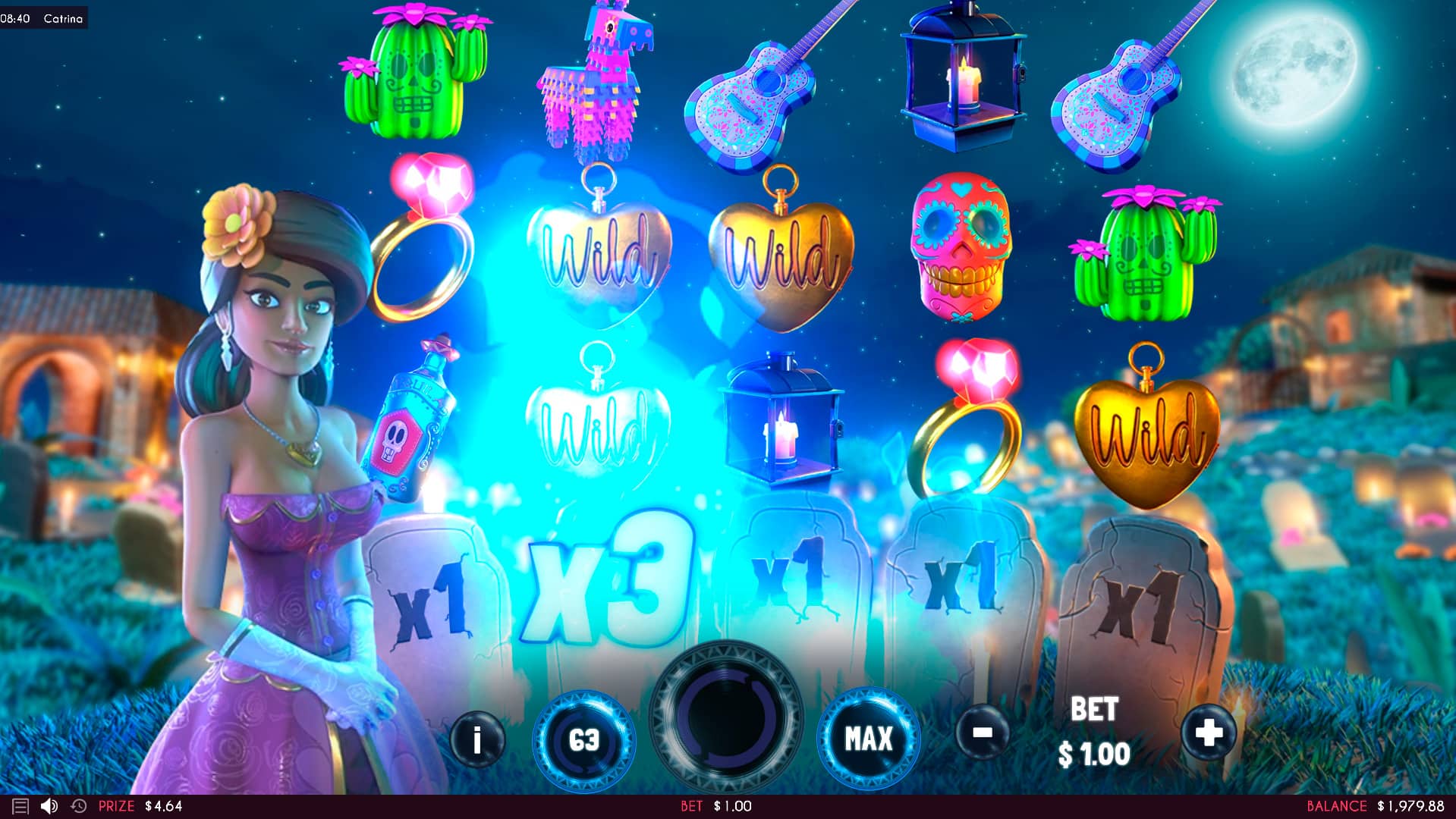 Скриншот слота Catrina: Amor Eterno от Nucleus Gaming