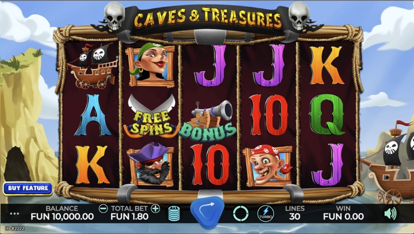 Скриншот слота Caves & Treasures от Playbro