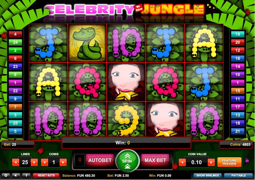 Скриншот слота Celebrity in the Jungle от 1x2 Gaming