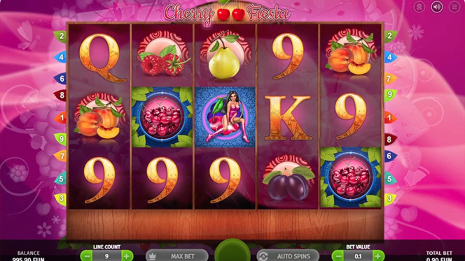 Скриншот слота Cherry Fiesta от Bgaming (Softswiss)