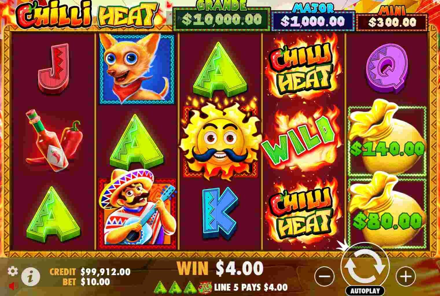 Скриншот слота Chilli Heat от Pragmatic Play