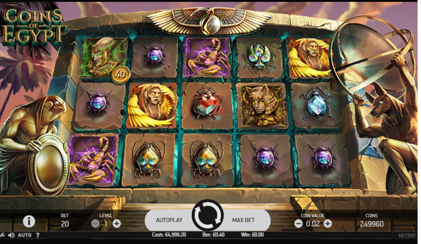 Скриншот слота Coins of Egypt от NetEnt