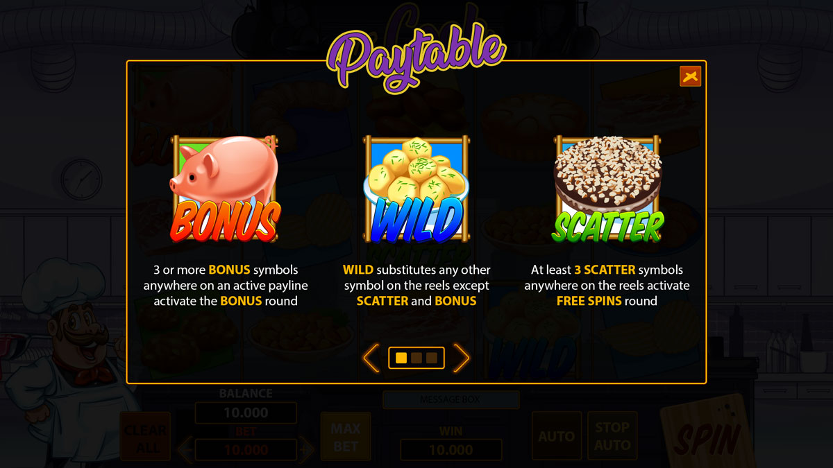 Скриншот слота Cook & Spin от Giocaonline